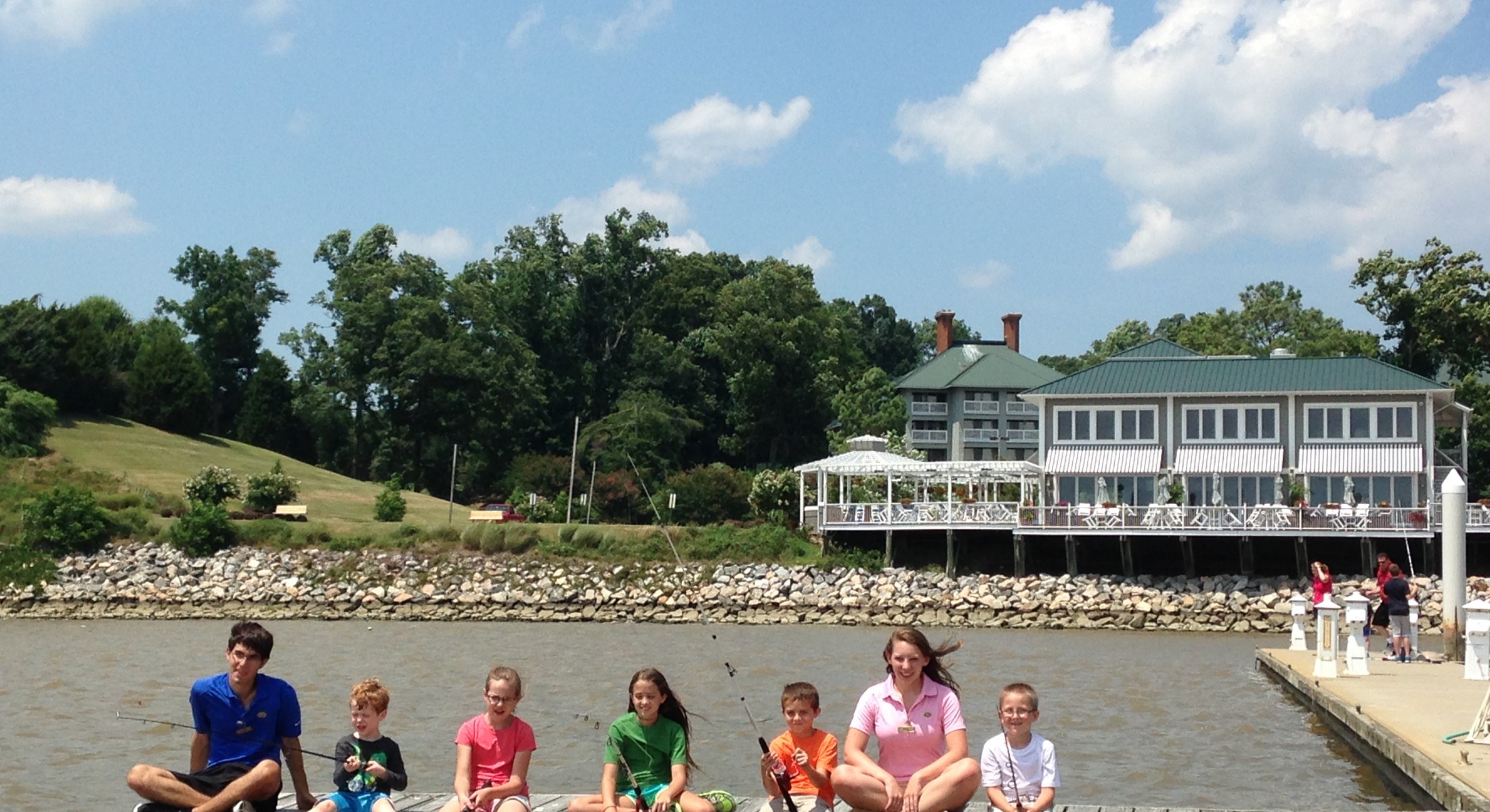 Kids Fishing at Marina
