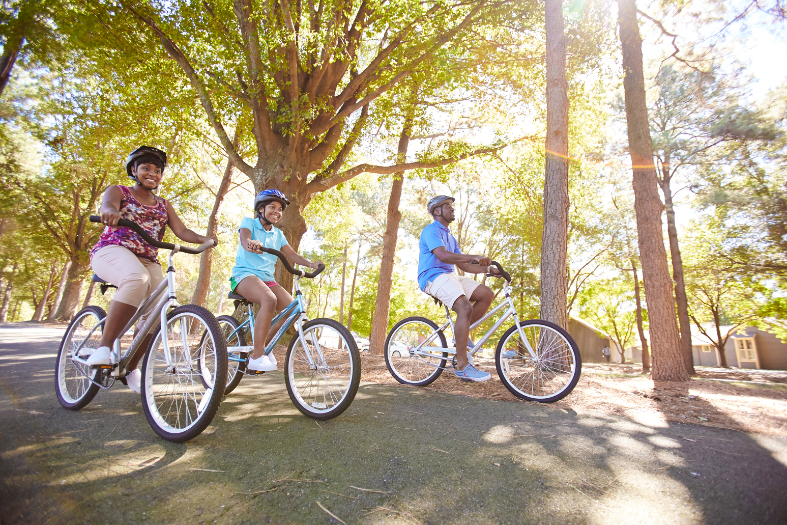 Family on Bikes
