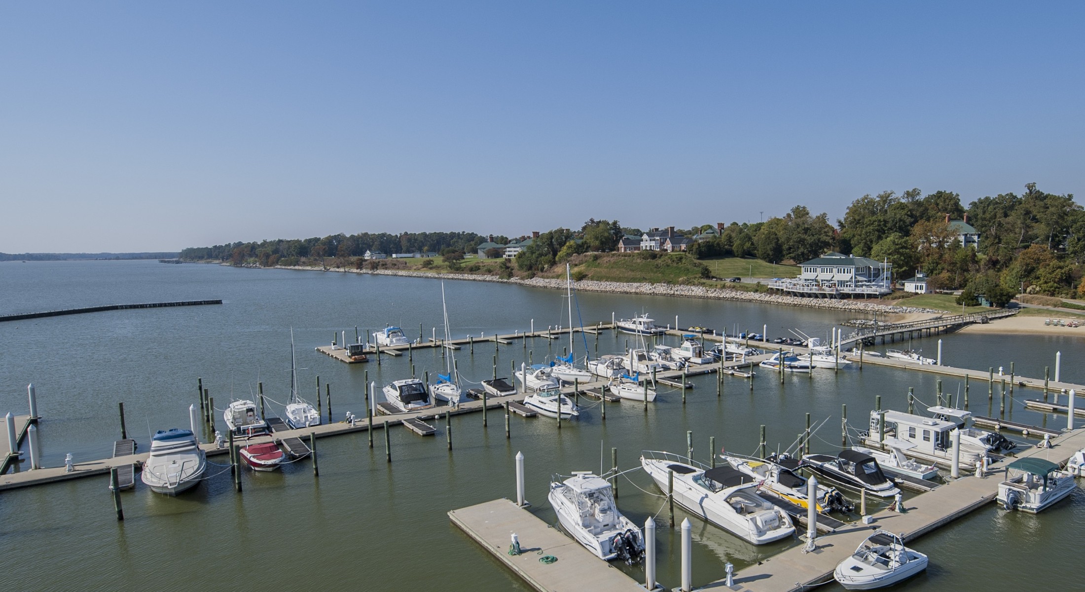 Aerial View of Kingsmill Marina