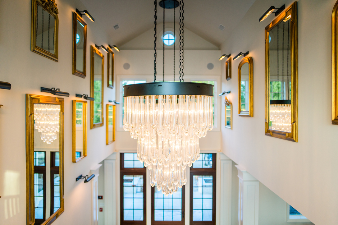 Timothy Oulton teardrop glass chandelier